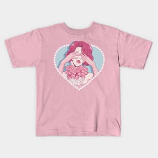 The beautiful manga girl and vintage vibe Kids T-Shirt